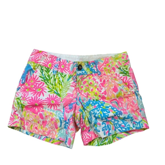 Lilly Pulitzer Callahan Shorts Size 00. Tropical Print, Preppy Chic resortwear - Picture 1 of 6